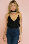 Satin Cami Top - Black