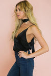Satin Cami Top - Black