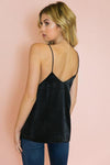 Satin Cami Top - Black