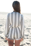Skin & Stripes Deep-V Tie Romper /// ONLY 1-L LEFT/// - Haute & Rebellious
