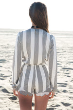 Skin & Stripes Deep-V Tie Romper /// ONLY 1-L LEFT/// - Haute & Rebellious