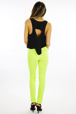 NEON COLOR SKINNY PANT - Lime - Haute & Rebellious