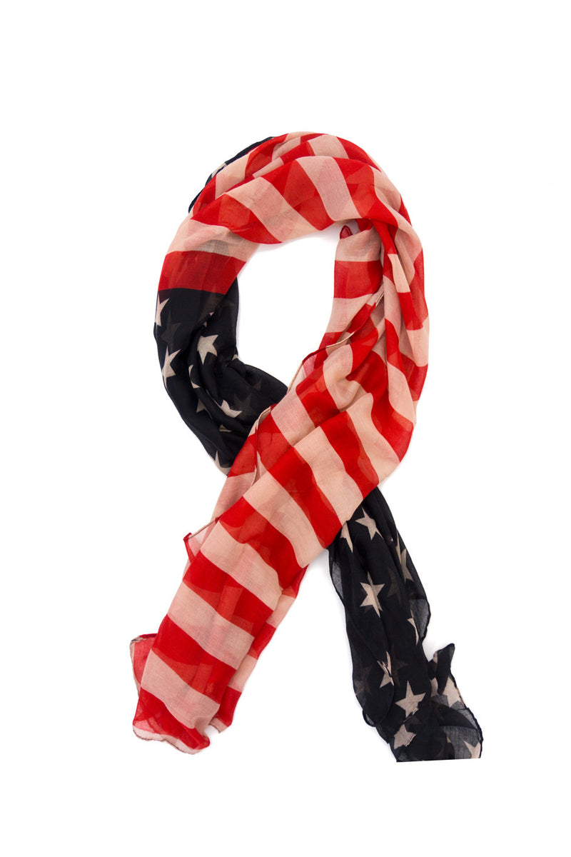 VINTAGE AMERICAN FLAG SCARF - Haute & Rebellious