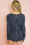 Cross The Line Lace-Up Romper - Haute & Rebellious