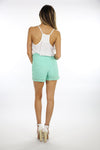 HIGH WAISTED LACE SHORTS - Mint - Haute & Rebellious