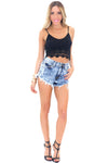 ASHTON ACID PREMIUM DENIM SHORTS - Haute & Rebellious