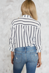 Boyfriend Striped Button-Up Shirt - Haute & Rebellious