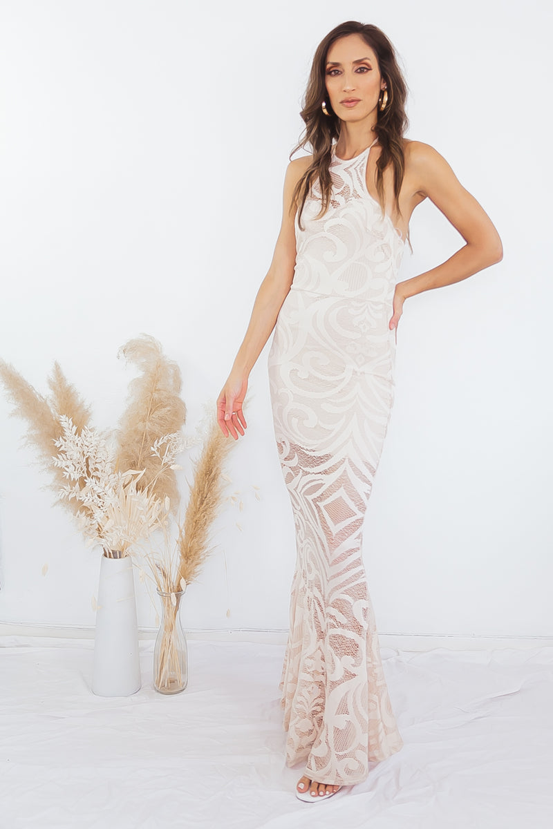 Lace Sleeveless Maxi Dress