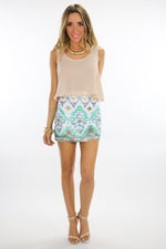BASIC CHIFFON CROPPED TOP - Blush - Haute & Rebellious