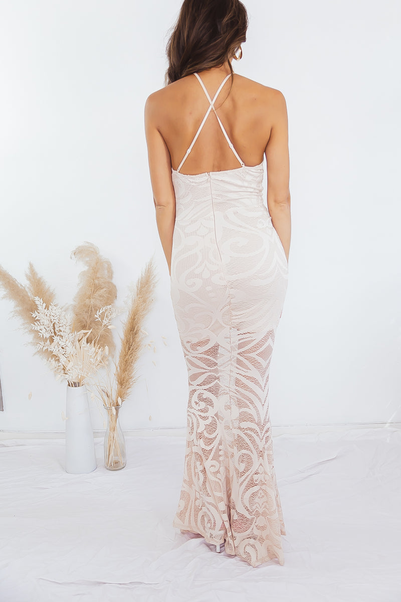 Lace Sleeveless Maxi Dress