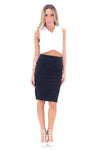 CAIN BANDAGE PENCIL SKIRT - BLACK - Haute & Rebellious