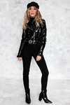 Fitted Stretch Pants - Black