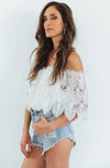 Lace Off My Shoulder Layered Top