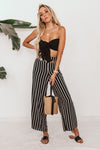 Striped Culotte Pants