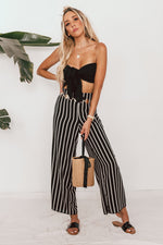 Striped Culotte Pants