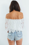 Lace Off My Shoulder Layered Top