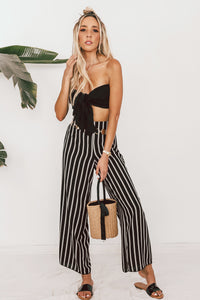 Striped Culotte Pants