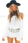 Trya Bell Sleeve Dress - White - Haute & Rebellious
