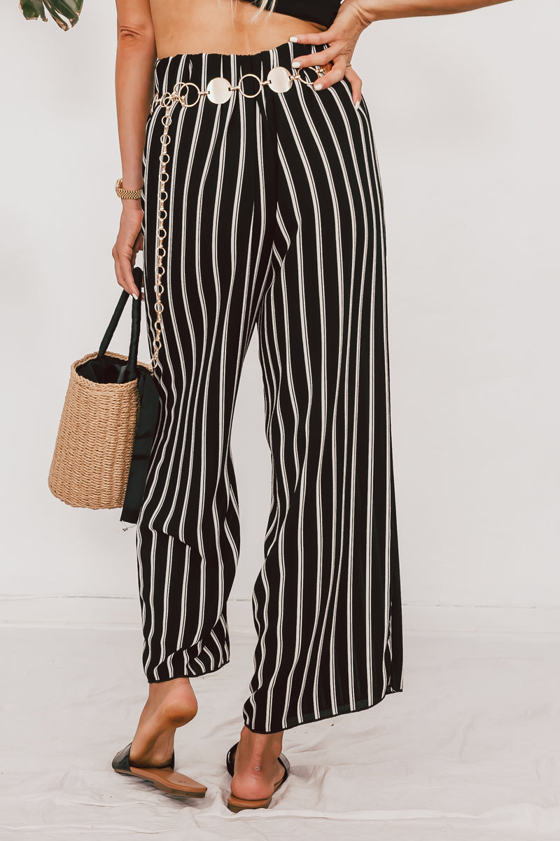 Striped Culotte Pants