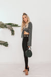 Striped Tie Crop Top