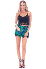 CANTU TROPICAL LACE TRIM SHORTS - Haute & Rebellious