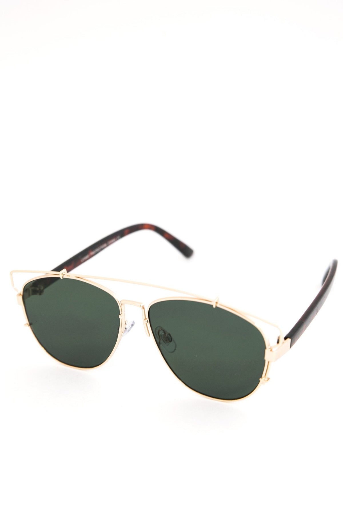 Amelia Aviator Shades - Gold/Green - Haute & Rebellious