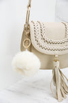 Pom-Pom Key Chain - Ivory - Haute & Rebellious