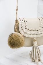 Fur Pom-Pom Key Chain - Brown - Haute & Rebellious