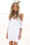 Rayla Off-Shoulder Dress - White - Haute & Rebellious