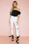 Fiesta Queen Off-Shoulder Top - Black /// Only 1-S Left /// - Haute & Rebellious