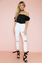 Fiesta Queen Off-Shoulder Top - Black /// Only 1-S Left /// - Haute & Rebellious