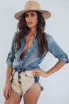 Acid Storm Denim Shorts