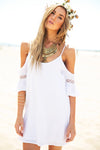 Rayla Off-Shoulder Dress - White - Haute & Rebellious