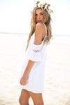 Rayla Off-Shoulder Dress - White - Haute & Rebellious