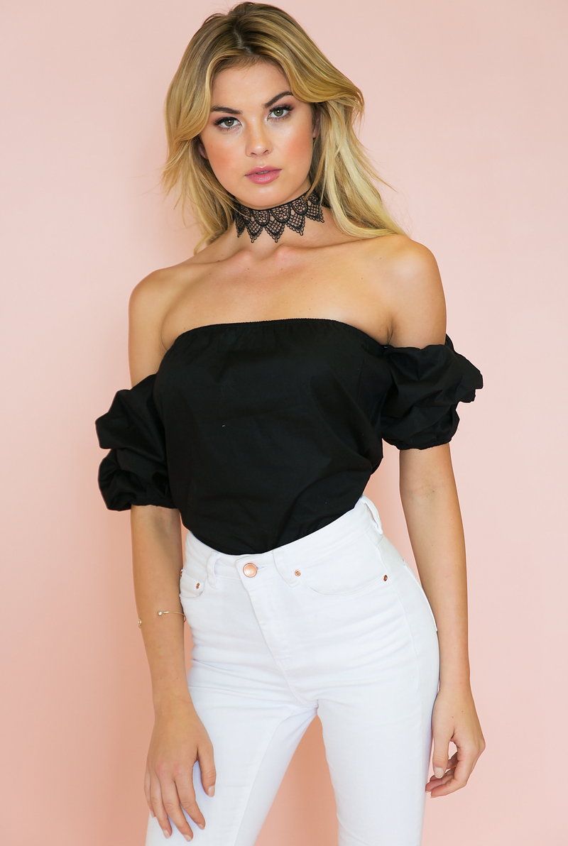 Fiesta Queen Off-Shoulder Top - Black /// Only 1-S Left /// - Haute & Rebellious