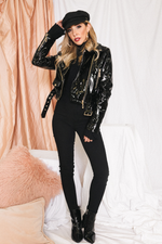Fitted Stretch Pants - Black