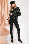 Fitted Stretch Pants - Black