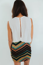 Amond Patterned Mini Skirt