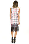 ASHLAND LACE DETAIL PLAID SKIRT - Haute & Rebellious