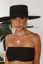 Gold Plated Overlapping Hoop Earring