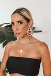 Gold Plated Overlapping Hoop Earring