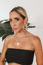 Gold Plated Overlapping Hoop Earring