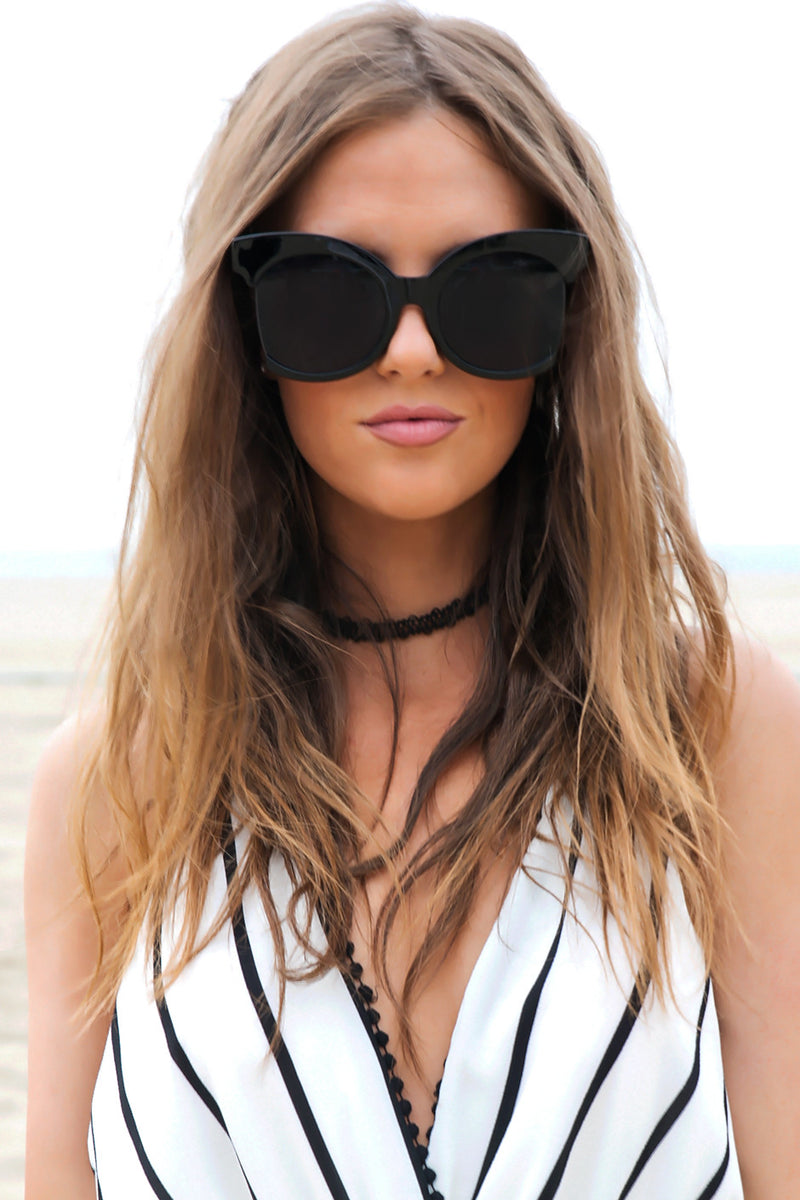 Olivia Frame Sunglasses - Black - Haute & Rebellious