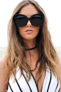 Olivia Frame Sunglasses - Black - Haute & Rebellious
