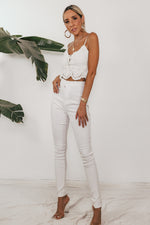Positano Escape Eyelet Crop Top
