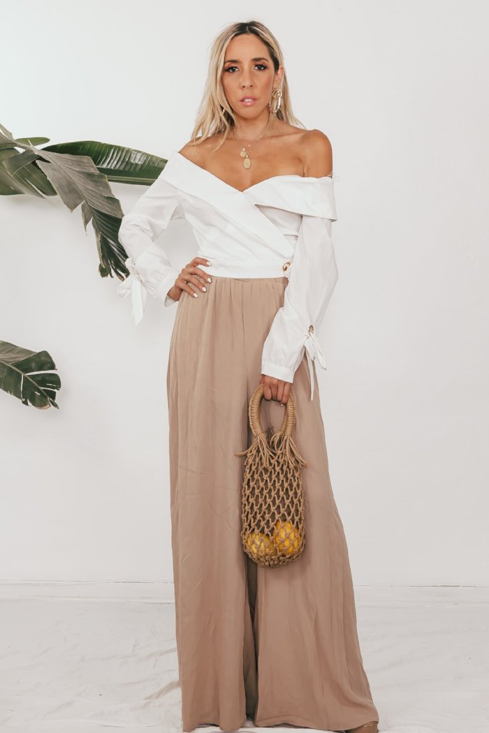 Shawl Collar Blouse with Tie Detail