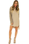 LONG SLEEVE BEADED TUNIC - Olive - Haute & Rebellious