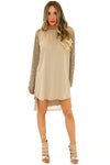 LONG SLEEVE BEADED TUNIC - Olive - Haute & Rebellious