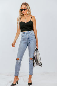 Eyelet Crop Top