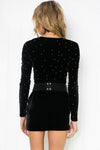 Aislin Velvet Studded Dress - Haute & Rebellious